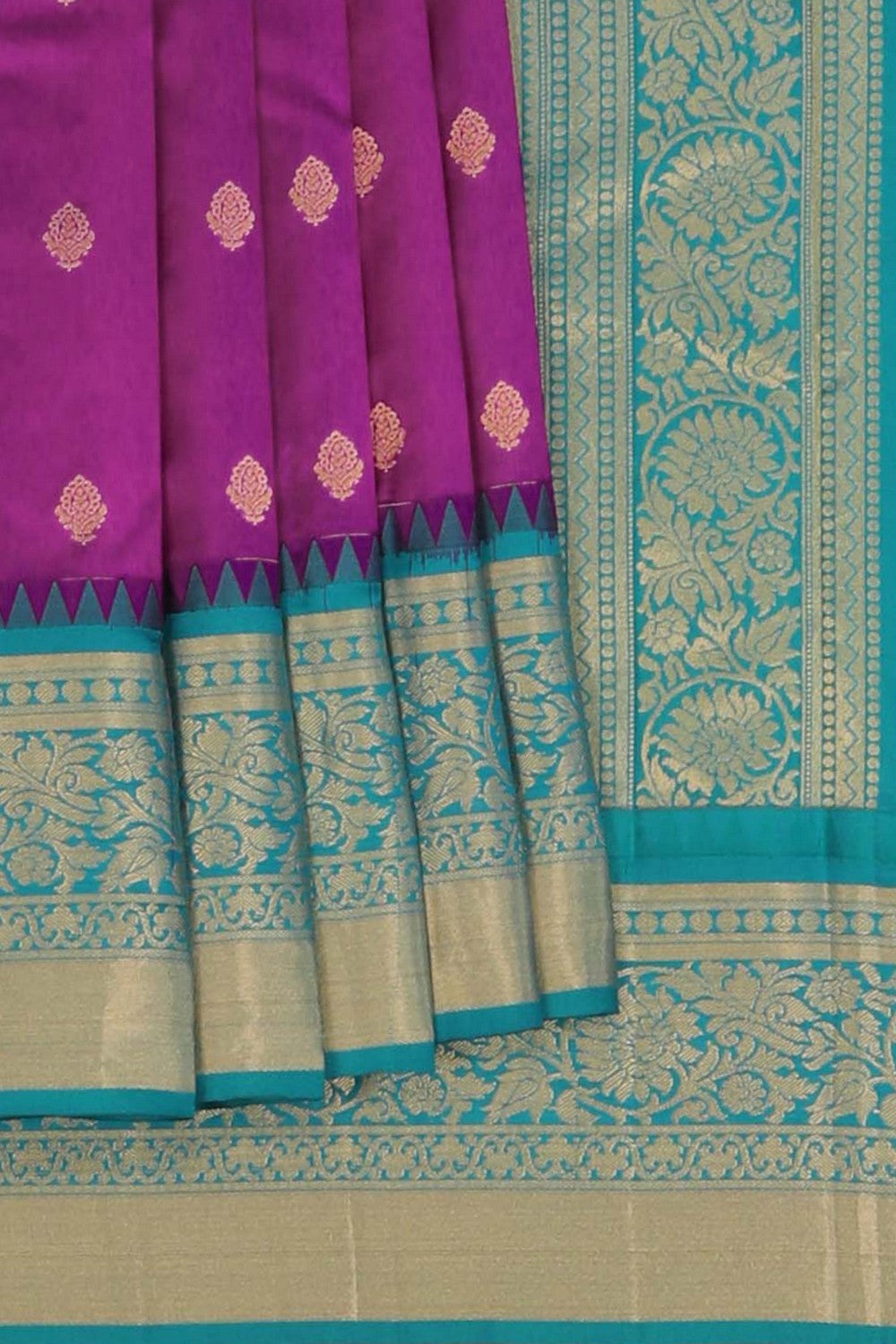 Image of South Silk Magenta Pink Saree